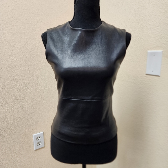 The Row Leather Vest Top - Picture 3 of 12